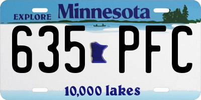 MN license plate 635PFC