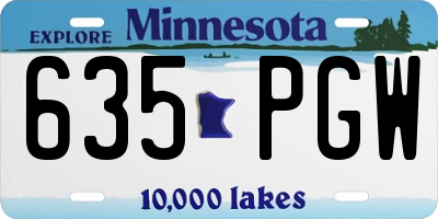 MN license plate 635PGW