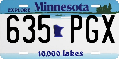 MN license plate 635PGX