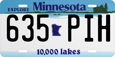 MN license plate 635PIH