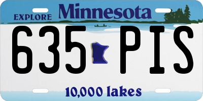 MN license plate 635PIS