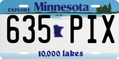 MN license plate 635PIX