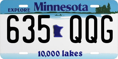 MN license plate 635QQG