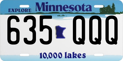 MN license plate 635QQQ