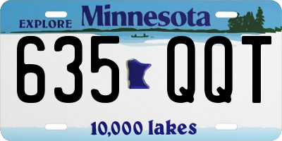 MN license plate 635QQT