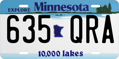 MN license plate 635QRA