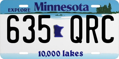 MN license plate 635QRC