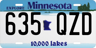 MN license plate 635QZD