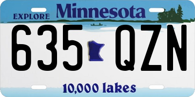 MN license plate 635QZN
