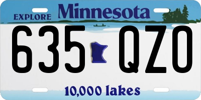 MN license plate 635QZO