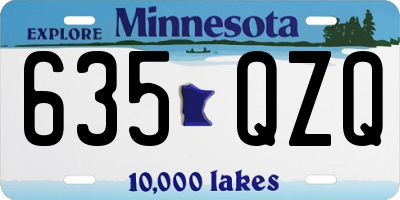 MN license plate 635QZQ