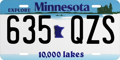 MN license plate 635QZS