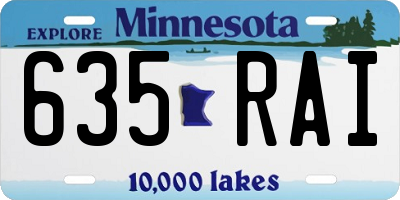 MN license plate 635RAI