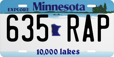 MN license plate 635RAP