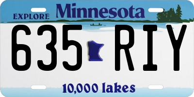 MN license plate 635RIY