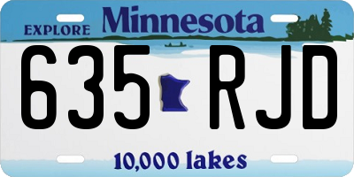 MN license plate 635RJD