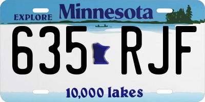 MN license plate 635RJF