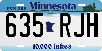 MN license plate 635RJH