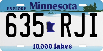 MN license plate 635RJI