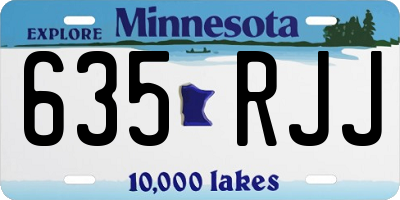 MN license plate 635RJJ