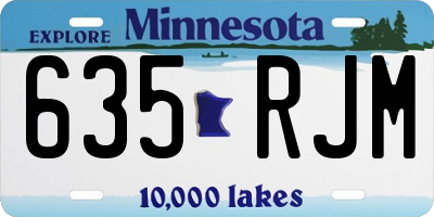 MN license plate 635RJM