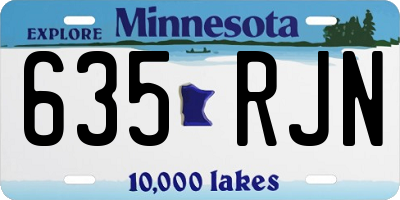 MN license plate 635RJN