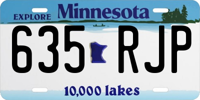 MN license plate 635RJP