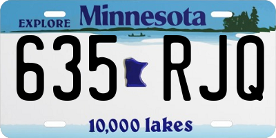 MN license plate 635RJQ