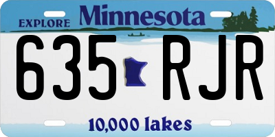 MN license plate 635RJR