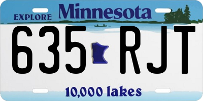 MN license plate 635RJT