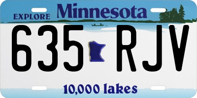 MN license plate 635RJV
