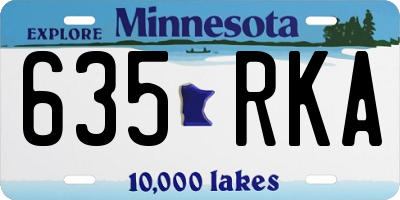 MN license plate 635RKA