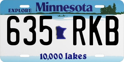 MN license plate 635RKB