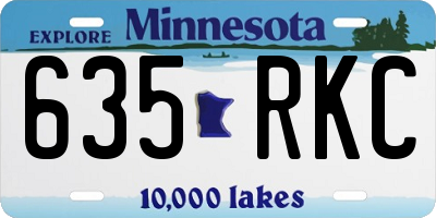 MN license plate 635RKC