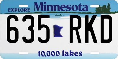 MN license plate 635RKD