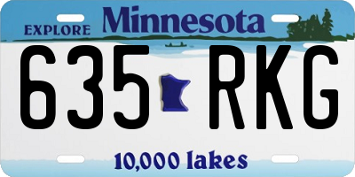 MN license plate 635RKG