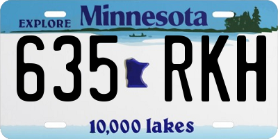 MN license plate 635RKH