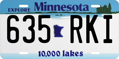 MN license plate 635RKI