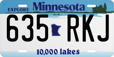 MN license plate 635RKJ