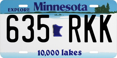 MN license plate 635RKK