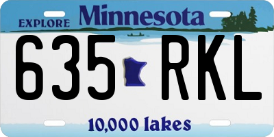 MN license plate 635RKL