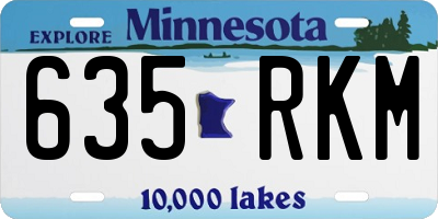 MN license plate 635RKM