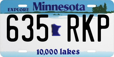 MN license plate 635RKP