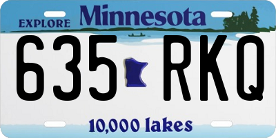 MN license plate 635RKQ
