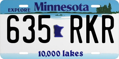 MN license plate 635RKR
