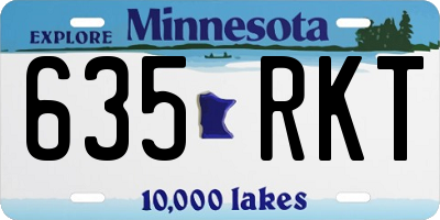 MN license plate 635RKT