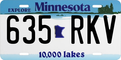 MN license plate 635RKV