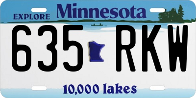 MN license plate 635RKW