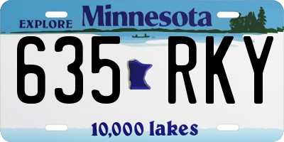 MN license plate 635RKY