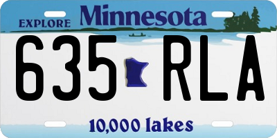 MN license plate 635RLA
